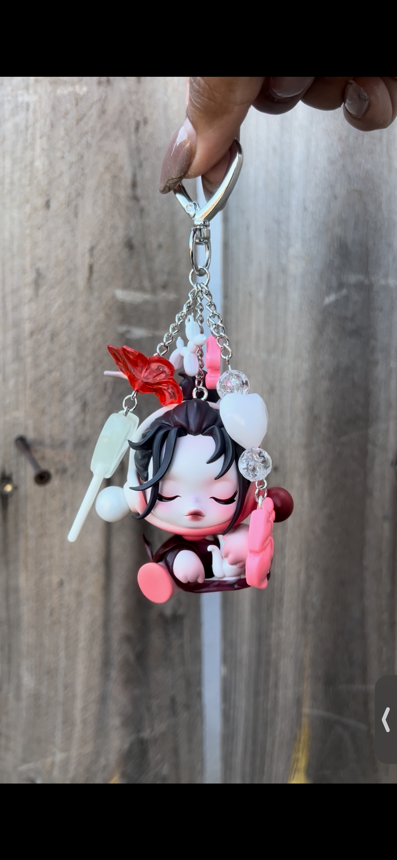 SKULLPANDA The Ink Plum Blossom Keychain